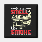 Meat Lover Real Men Smell Like Smoke Funny Men  Magneet (Voorkant)