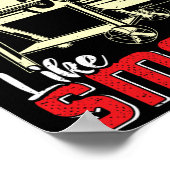 Meat Lover Real Men Smell Like Smoke Funny Men Poster (Hoek)