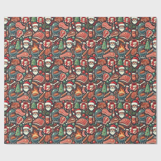 Meat Lovers' Christmas Wrapping Paper Cadeaupapier (Vlak)