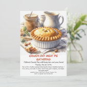 Meat Pie Party met rustieke charme | Canada Day Kaart (Staand voorkant)