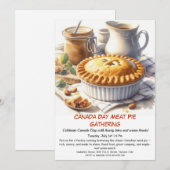 Meat Pie Party met rustieke charme | Canada Day Kaart (Voorkant / Achterkant)