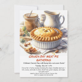Meat Pie Party met rustieke charme | Canada Day Kaart
