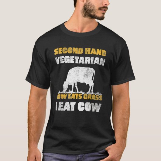 Meat Secondhand Vegetarian Meat Eater T-shirt (Voorkant)