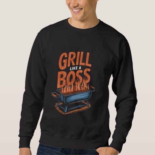 Meat Smoking Design Funny BBQ Griller Meat Smoker  Trui (Voorkant)