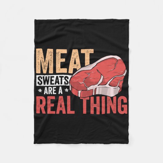 Meat Sweats Are A Real Thing Bbq Enthusiast  Fleece Deken (Voorkant)