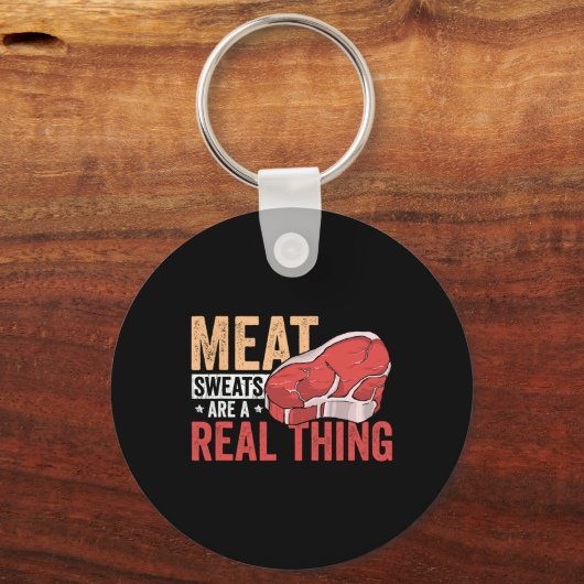 Meat Sweats Are A Real Thing Bbq Enthusiast Sleutelhanger (Voorkant)