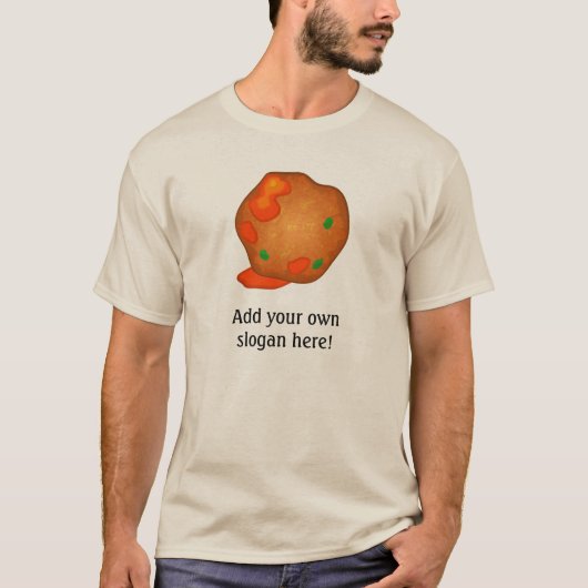 Meatball Design voor uw aangepaste slogan T-shirt (Voorkant)