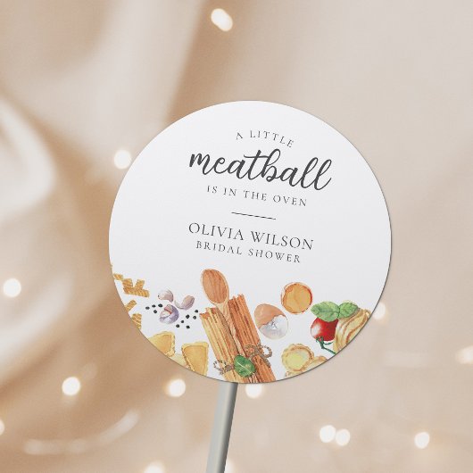 Meatball Italiaans Baby shower Ronde Sticker