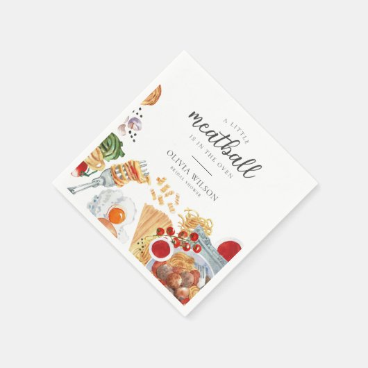 Meatball Italiaans Baby shower Servet (Hoek)