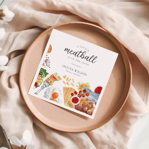 Meatball Italiaans Baby shower Servet