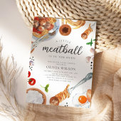 Meatball Italiaans Baby shower Uitnodiging