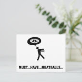 Meatball Lover Briefkaart (Staand voorkant)