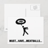 Meatball Lover Briefkaart (Voorkant / Achterkant)