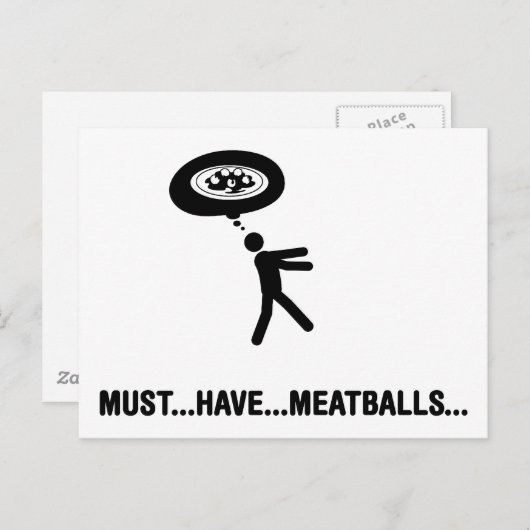 Meatball Lover Briefkaart (Voorkant / Achterkant)