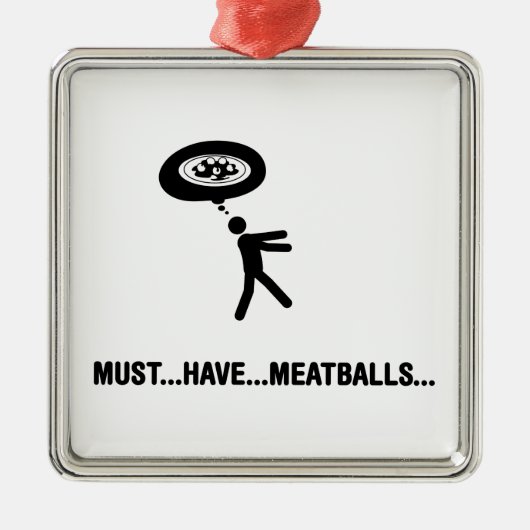 Meatball Lover Metalen Ornament (Voorkant)