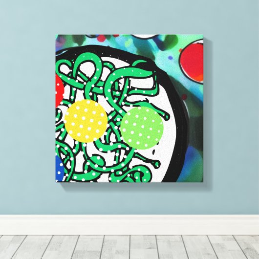 Meatball Madness Canvas Afdruk (Insitu (Houten vloer))