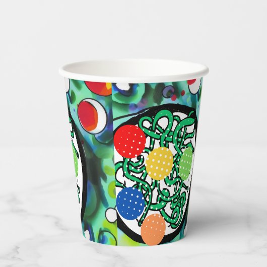 Meatball Madness Papieren Bekers (Achterkant)