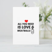 MEATBALLEN AND LOVE BEDANKKAART (Staand voorkant)