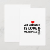 MEATBALLEN AND LOVE BEDANKKAART (Voorkant / Achterkant)