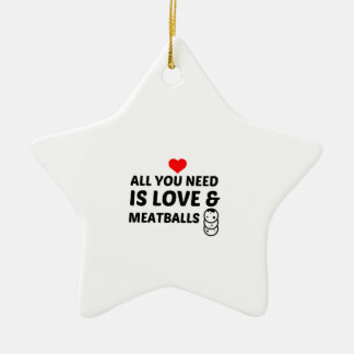 MEATBALLEN AND LOVE KERAMISCH ORNAMENT