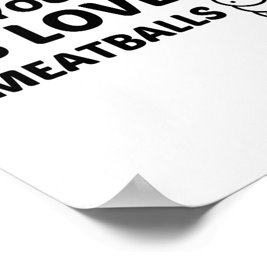 MEATBALLEN AND LOVE POSTER (Hoek)