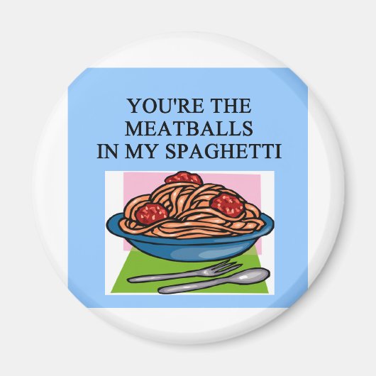 MEATBALLEN en spahgetti-liefhebbers Magneet (Voorkant)