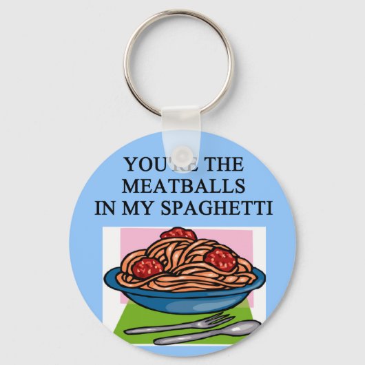 MEATBALLEN en spahgetti-liefhebbers Sleutelhanger (Voorkant)
