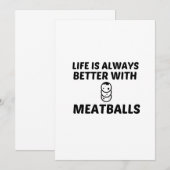 MEATBALLEN HET LEVEN IS BETER BEDANKKAART (Voorkant / Achterkant)