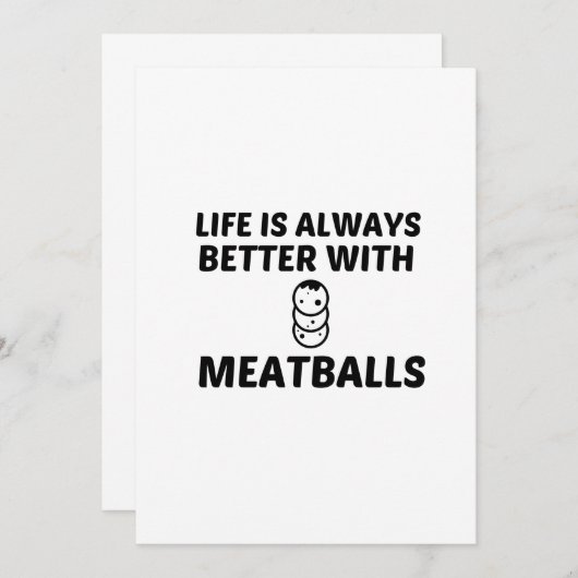 MEATBALLEN HET LEVEN IS BETER BEDANKKAART (Voorkant / Achterkant)
