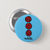 Meatballen Meatball gestapeld boven elkaar Ronde Button 5,7 Cm (Voorkant /achterkant)