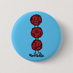 Meatballen Meatball gestapeld boven elkaar Ronde Button 5,7 Cm