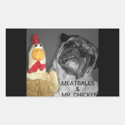 MEATBALLEN RECHTHOEKIGE STICKER (Voorkant)