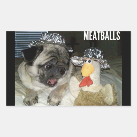 MEATBALLEN RECHTHOEKIGE STICKER (Voorkant)