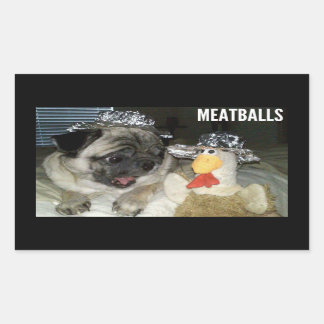 MEATBALLEN RECHTHOEKIGE STICKER