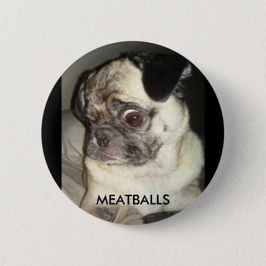 MEATBALLEN RONDE BUTTON 5,7 CM (Voorkant)