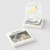 MEATBALLEN STENEN ONDERZETTER (Zijkant)