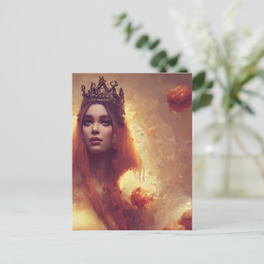 Meatballl Foodgevecht Queen Briefkaart (Staand voorkant)