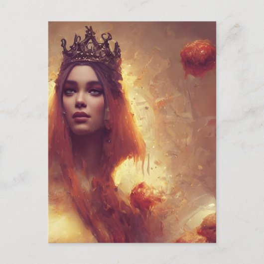 Meatballl Foodgevecht Queen Briefkaart (Voorkant)