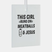 MEATBALLS AND JESUS GLAS ORNAMENT (Voorkant Rechts)