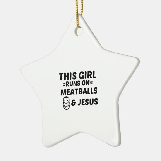 MEATBALLS AND JESUS KERAMISCH ORNAMENT (Links)