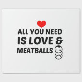 MEATBALLS AND LOVE CADEAUPAPIER (Vlak)