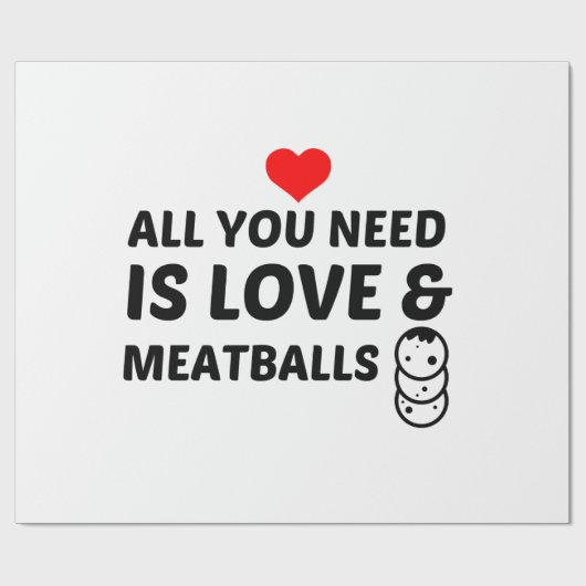 MEATBALLS AND LOVE CADEAUPAPIER (Vlak)