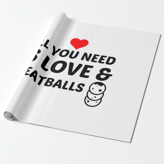 MEATBALLS AND LOVE CADEAUPAPIER (Uitgerold)