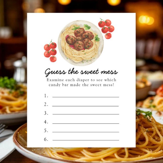 Meatballs Pasta - Raad de zoete puinhoop spel (Creator heeft geüpload)