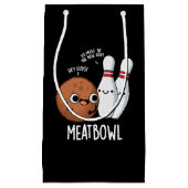 Meatbowl Funny Meatball Pun Dark BG Klein Cadeauzakje (Voorkant)
