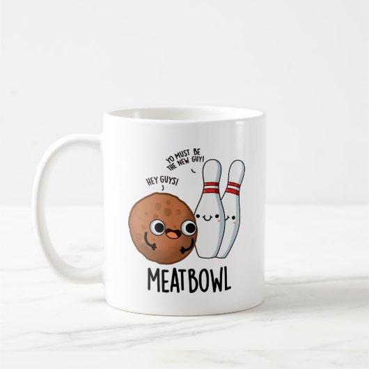 Meatbowl Funny Meatball Pun Koffiemok (Links)