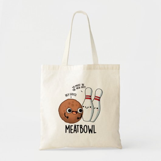 Meatbowl Funny Meatball Pun Tote Bag (Voorkant)
