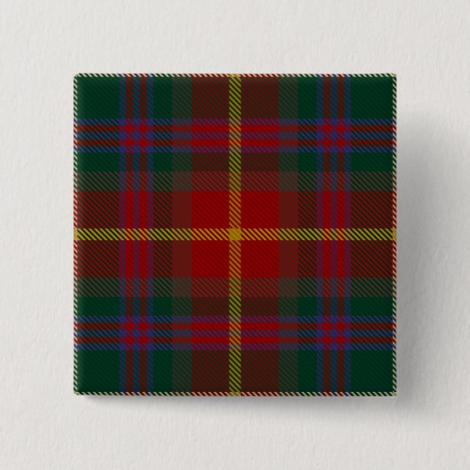 Meath County Irish Tartan Vierkante Button 5,1 Cm (Voorkant)