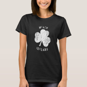 Meath Ierland Vintage Klaver Versleten Uiterlijk T-shirt