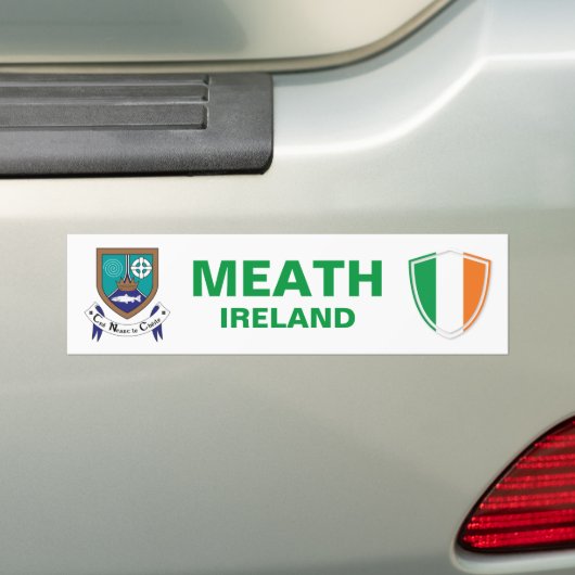 Meath Ireland Crest en Irish Flag Bumpersticker (Op auto)